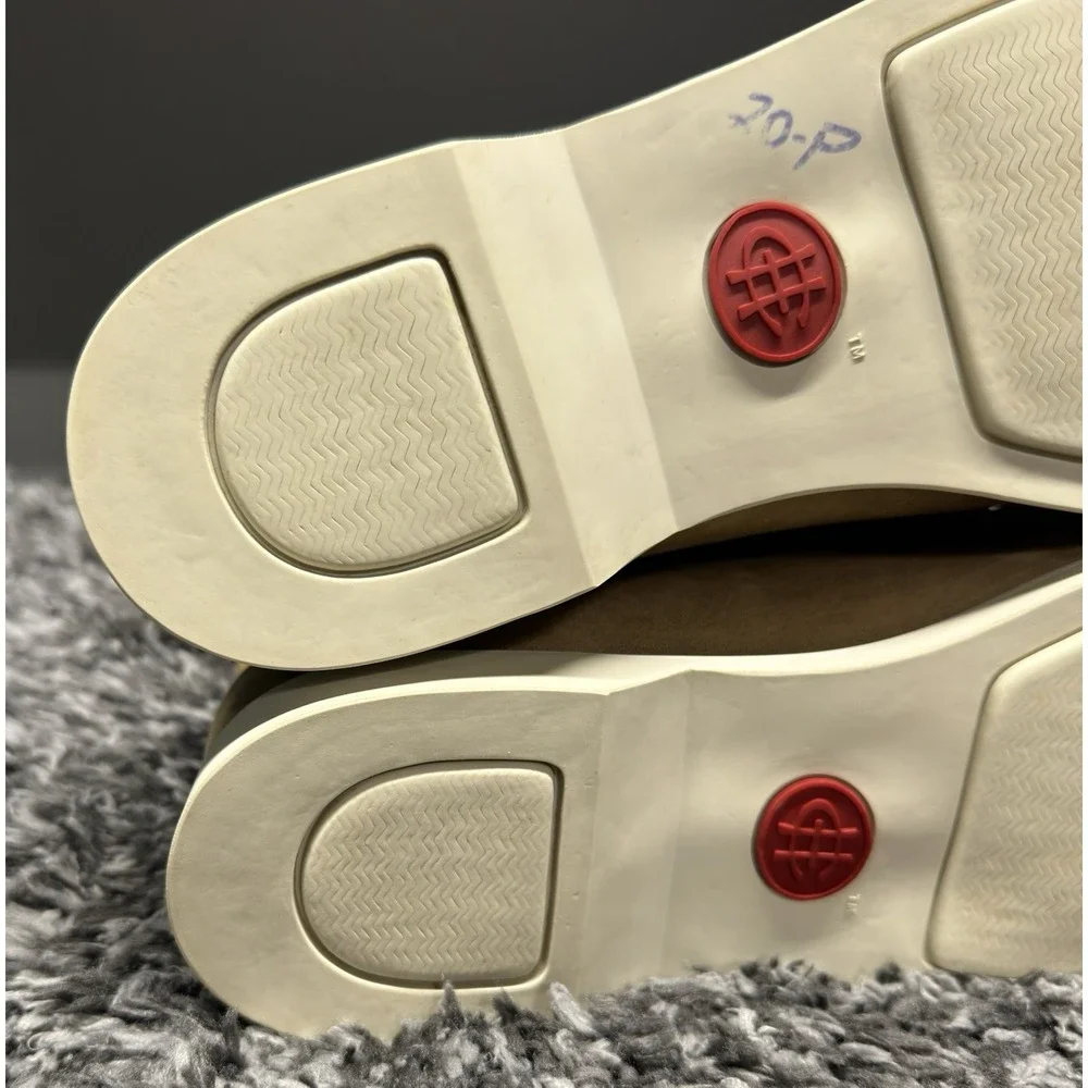 Cole Haan Boat Shoes Mens Size 11 Beige Leather Deck Resort Nautical Prep Yacht